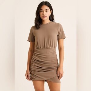 Abercrombie & Fitch Brown Ruched Mini Dress